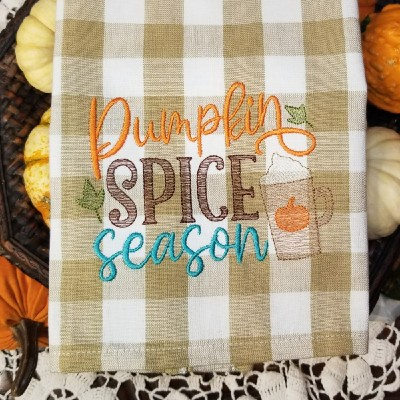 pumpkin spice embroidery design